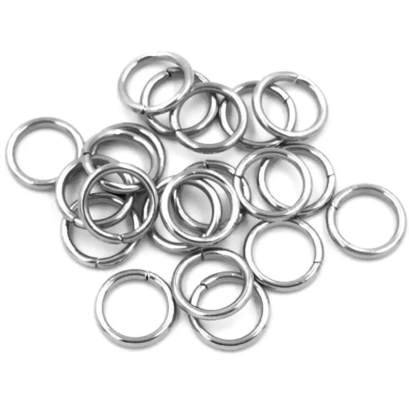 5000Pcs Silver Tone Round Stainless Steel Split Open Jump Rings DIY Crafts Jewelry Making Findings 9x1.2mm