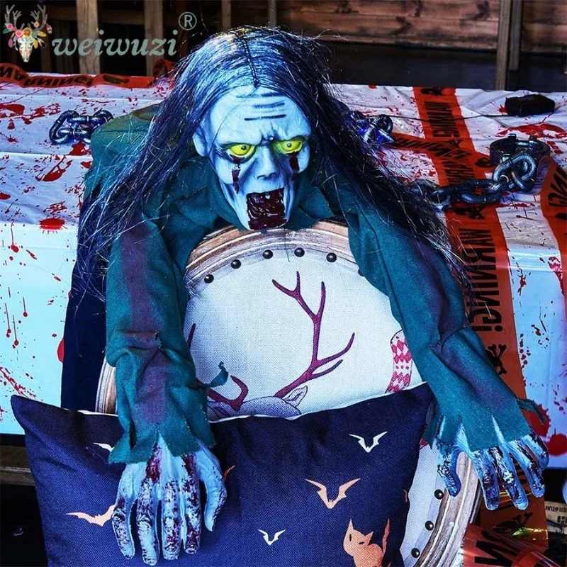 Halloween Costume Props Sound‑Controlled Crawling Ghost Cosplay Costume for Bar Haunted House Masquerade Spooky Scene Party