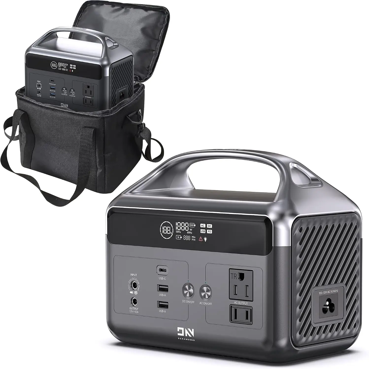 Portable Power Station 192Wh LiFePO4 Battery Solar Generator with Storage Bag,Fast Recharge for Camp,RV,Outdoor,Emergency Backup