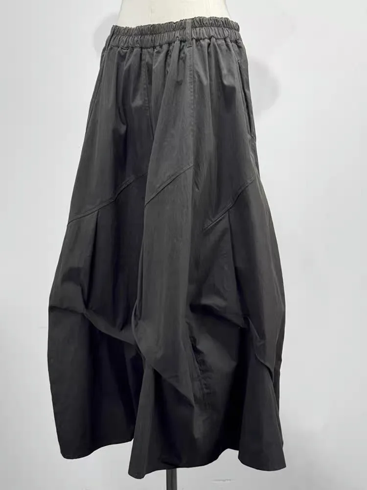 ay Pleated Workwear  Midi Skirt for Women Summer Design Sensation Mountain Sle Haome Mid-Length Skirts