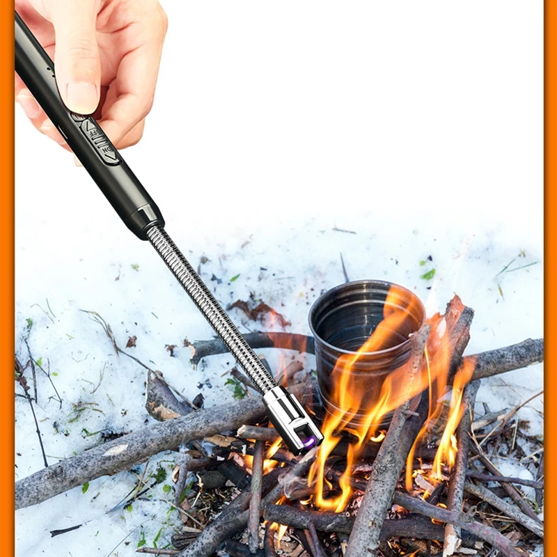 USB Windproof Flameless Electric Arc BBQ Igniter Plasma Ignition Kitchen Lighter for Candle Stove BBQ Tools Accessories No Gas