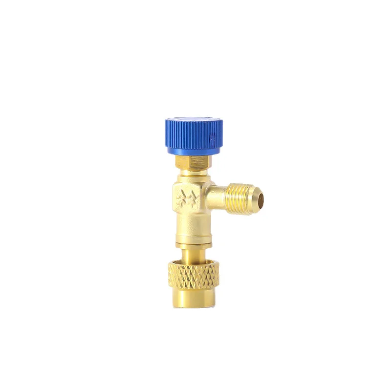 Brass For HVAC Refrigerant Safety Valve Set 2Pcs for R22 and R410A Systems Featuring ON/OFF Knob and Precise Flow Control
