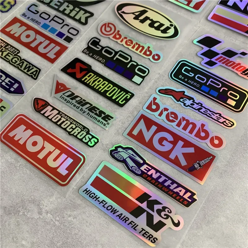 Sponsor Motorcycle Stickers Waterproof for Motorbike Fuel Tank Helmet Fender Fairings Decoration Cover Scratches Vinyl Decals