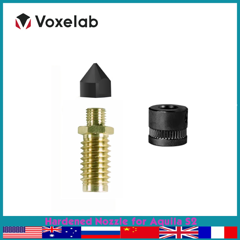 Voxelab Hardened Nozzle Kit for Aquila S2 Upgraded 3d Printer Parts Spare Replacement Accessories