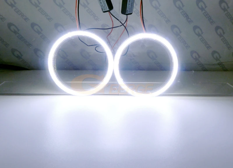 لفولفو S60 II 134 V60 155 157 تجميل 2014 2015 2016 2017 2018 DRL ضوء النهار الترا برايت COB Led عيون الملاك عدة خواتم هالة #5