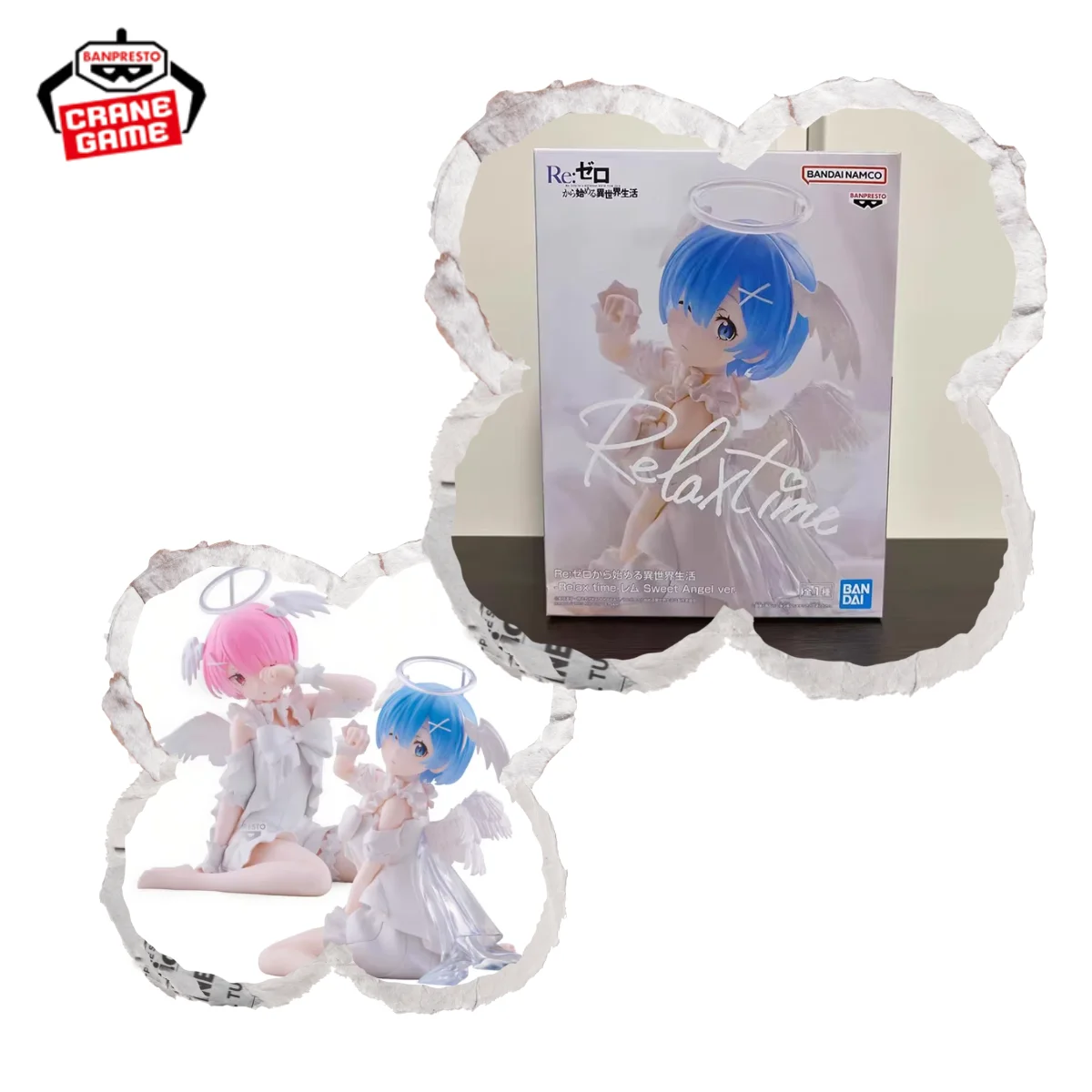 

[Genuine Original] Bandai Banpresto Re: Zero Starting Life In Another World Relax Time Sweet Angel Ver Ram Rem Figure Model Gift
