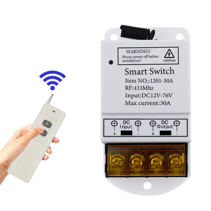 JABS-Wifi 30A Tuya Smart Switch Intelligent Automation Modules APP Remote Control DC12-76V Relay High Power
