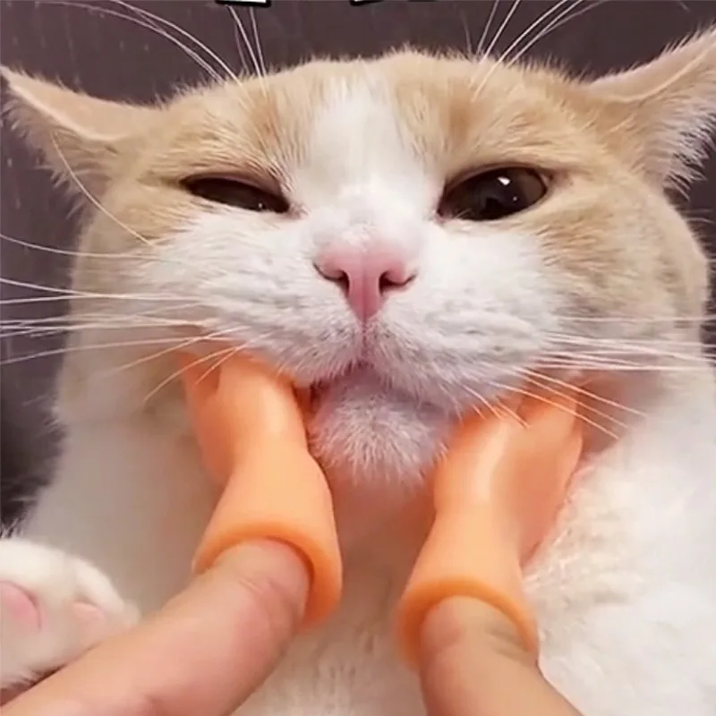 

1pcs Simulation Little Hands Funny Mini Hands Foot Finger Sleeve Silicone Hand Puppet Novel Prank Finger Toys Tease Cat Props