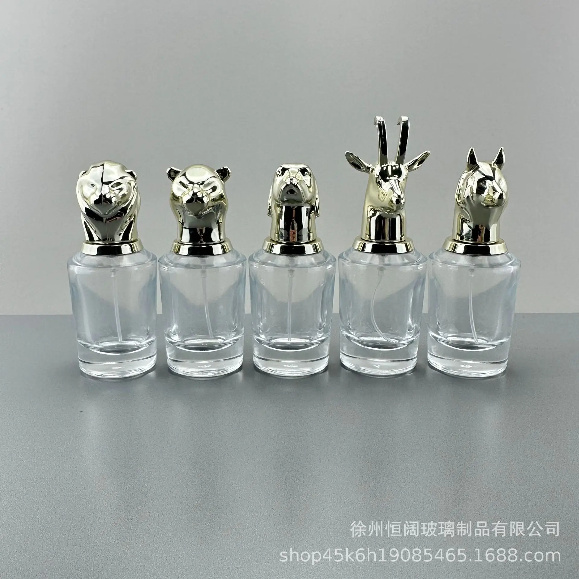 Perfume Bottle Stock Animal Animal Head Model Cover 13 Bayonet Large Side 30ML Small Capacity Electrolysis Nozzle Center Sleeve