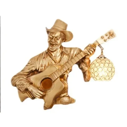 Personalized wall lamp American wall decoration bar clothing store creative modern music characters coffee shop lamps