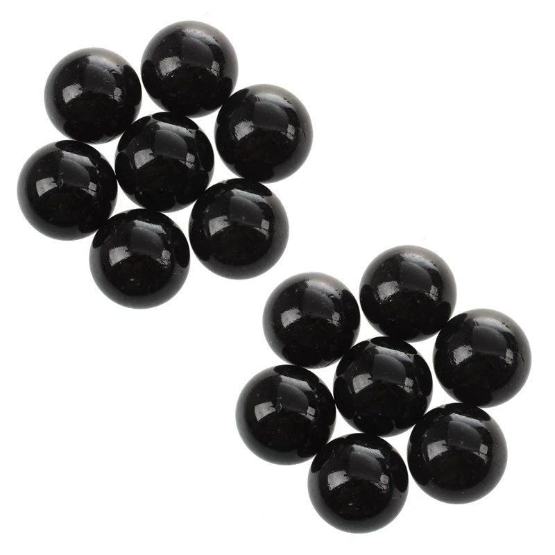 20 Pcs Marbles 16Mm Glass Marbles Knicker Glass Balls Decoration Color Nuggets Toy Black