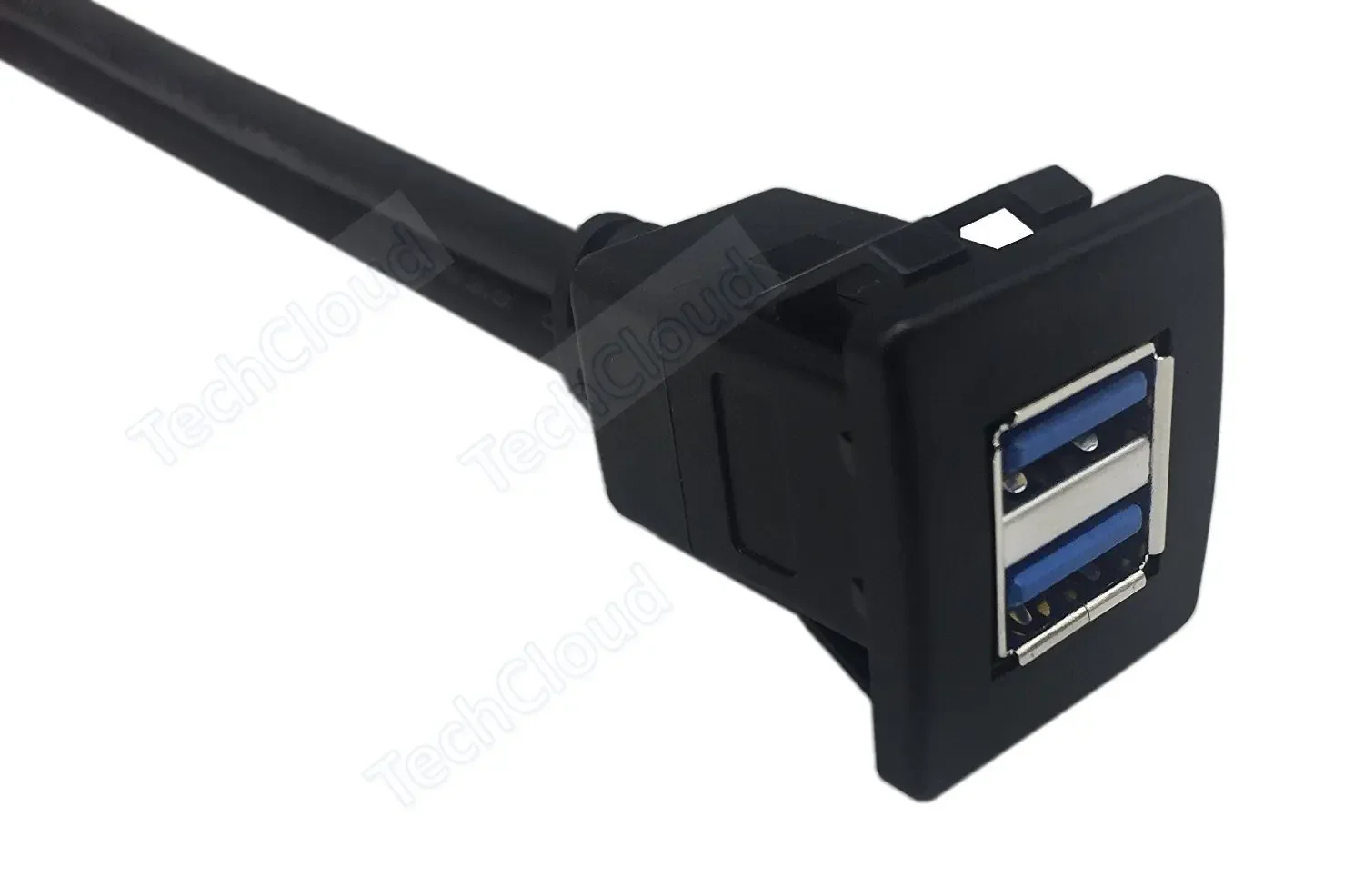 สายเคเบิลต่อขยาย USB3.0พอร์ตคู่สายต่อพ่วง USB แผงหน้าปัดรถยนต์สายชาร์จสายดาต้าสำหรับรถยนต์/เรือ