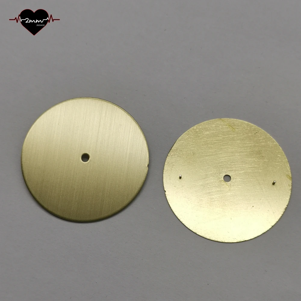 ساعة فارغة الطلب 33.5 مللي متر ساعة نحاسية فرشاة وجه طبيعة نحاس لا شعار لا طباعة لحركة ميوتا 9015