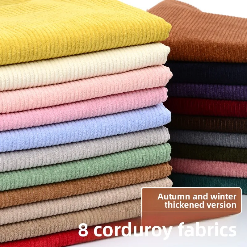

Woolen fabric velvet strip velvet blouse coat clothing fabric solid-color cotton coat pants sofa cover fabric