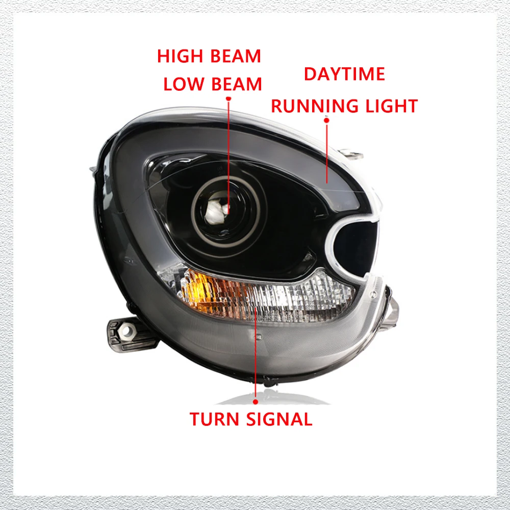 Styling LED HeadLights for BMW MINI R60 07-16 upgrade full led DRL Car head lamp Assembly Signal Auto Accessories Modified Lamp