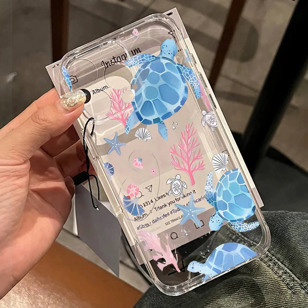 Für Xiaomi Redmi Note 10 14 13 12 Pro Plus 5G 11 Hülle Meer ​ ​ Tiermuster-Hüllen für Redmi 12 13C 14C Stoßfeste Rückseite INS-Cover – Detail 1