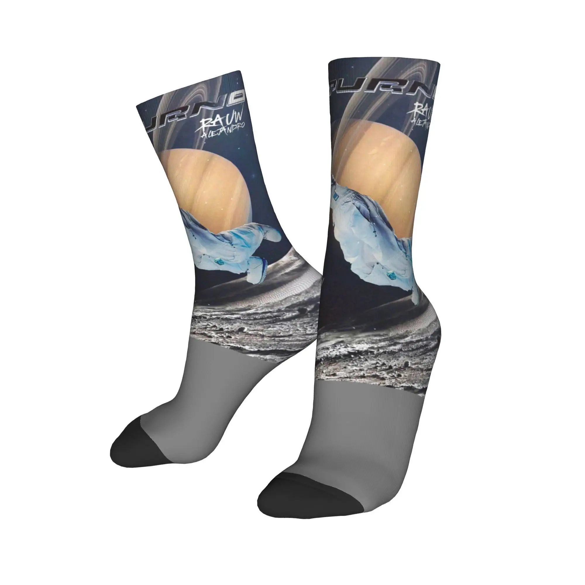 Men Women Rauw Alejandro Singer Rapper Socks Sweat Absorbing Home Dress Saturn Album Socks Amazing Gift