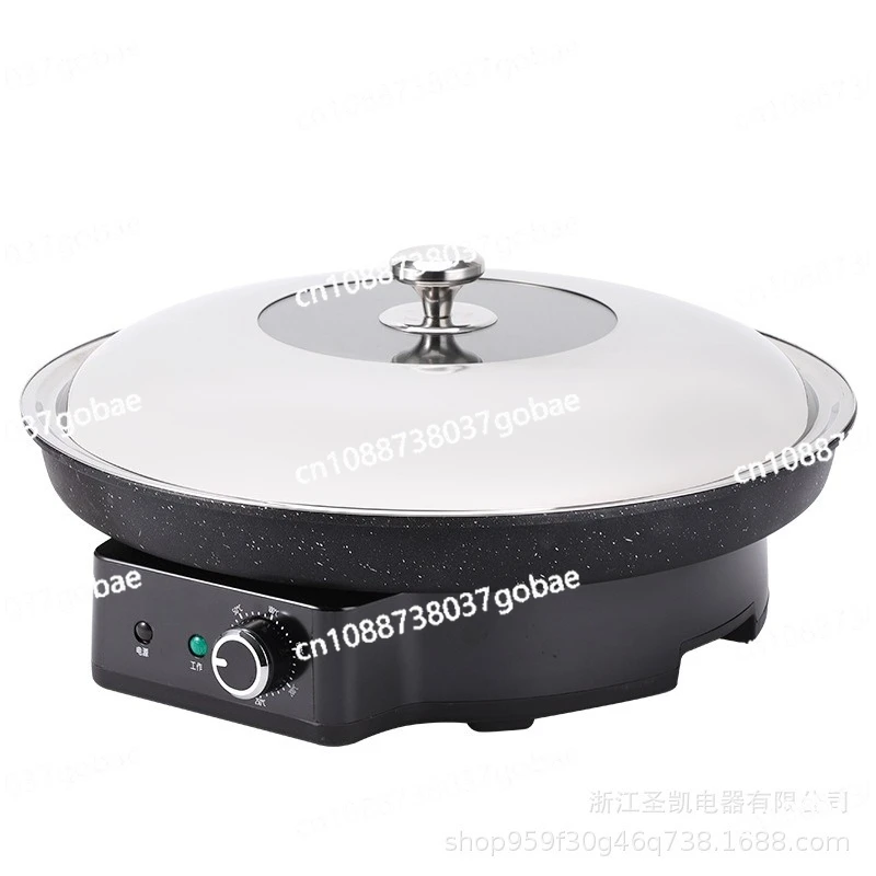 Commercial multifunctional uncoated electric frying pan Household enlarged and deepened frying pan