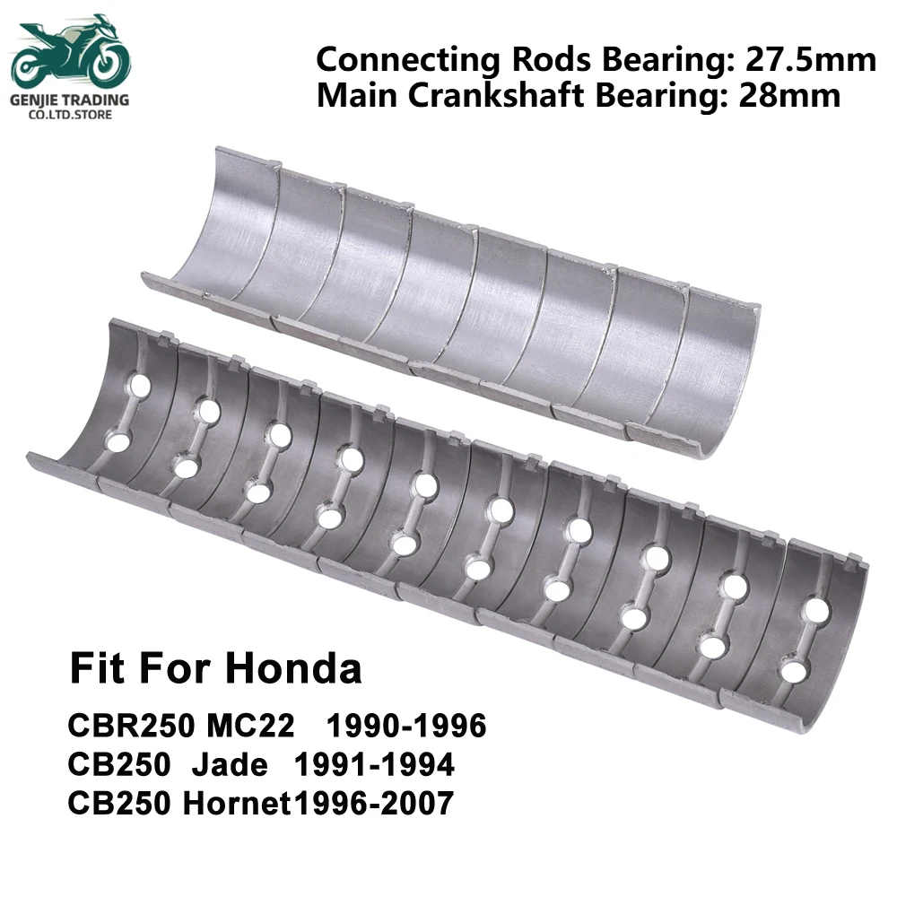 

Motorcycle Crankshaft Bearings & Connecting Rod Bearings 28mm 27.5mm for Honda CBR250 MC22 90-96 CB250 Jade CB 250 Hornet 96-07