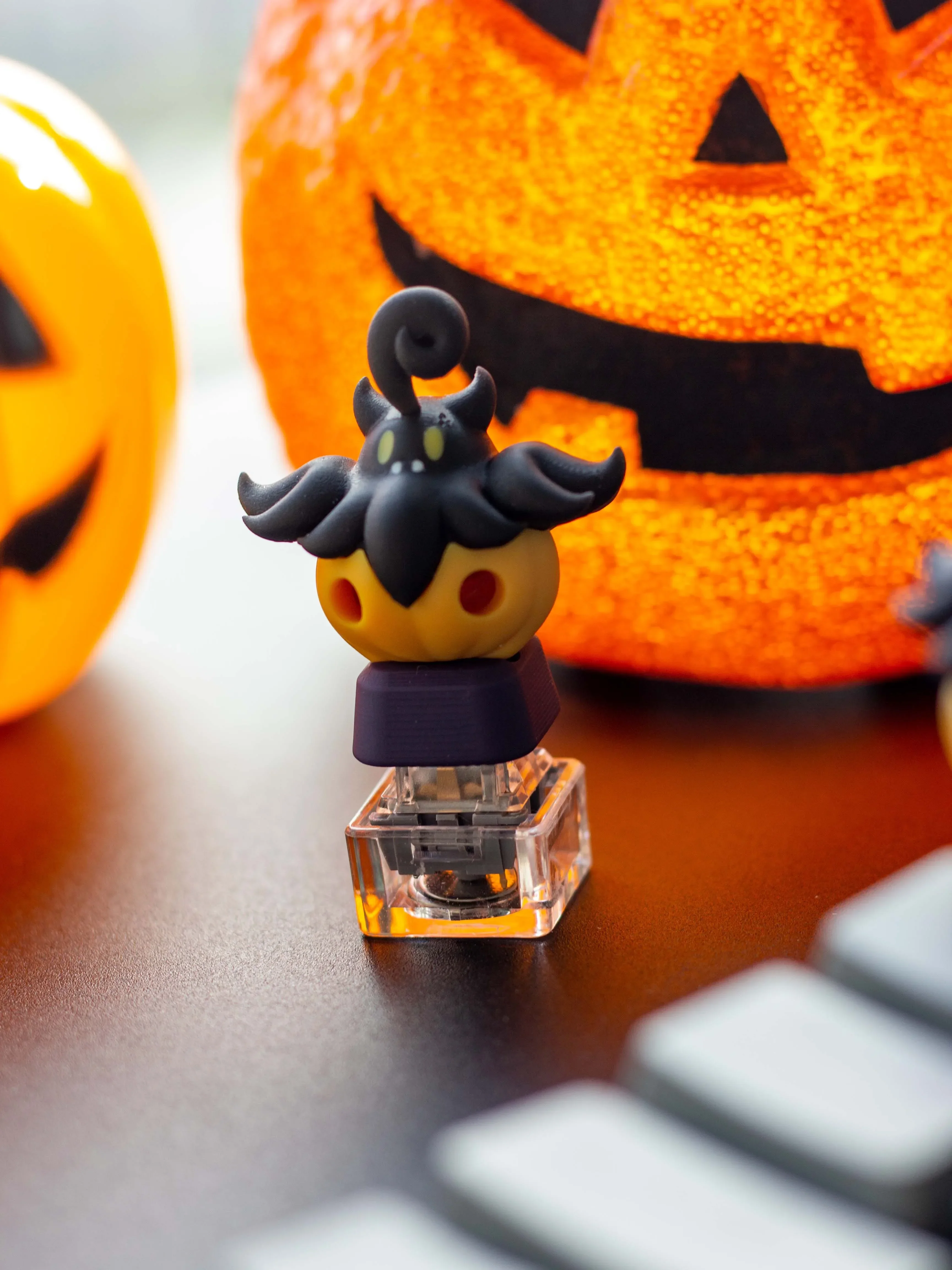 Keycaps Translucent Cartoon Creative 3D Pumpkin Keycaps for Cherry Mx Switch Cross Axis Mechanical Keyboard Personalized Keycaps