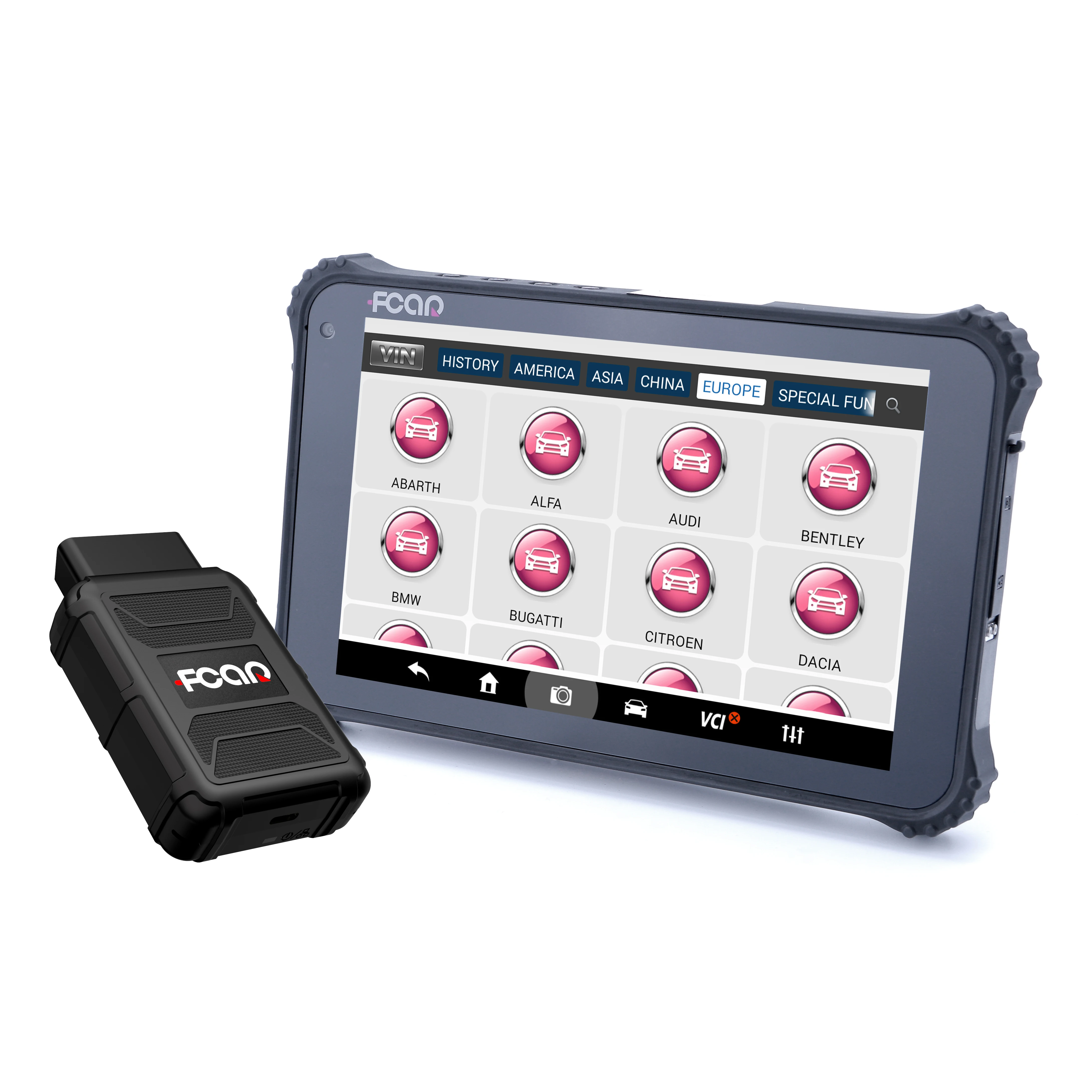 آلة تشخيص السيارات Fcar F6 Plus للسيارات 12 فولت Obd2 نظام كامل برمجة تلقائية مع ترقية مجانية للأسنان الزرقاء WiFi