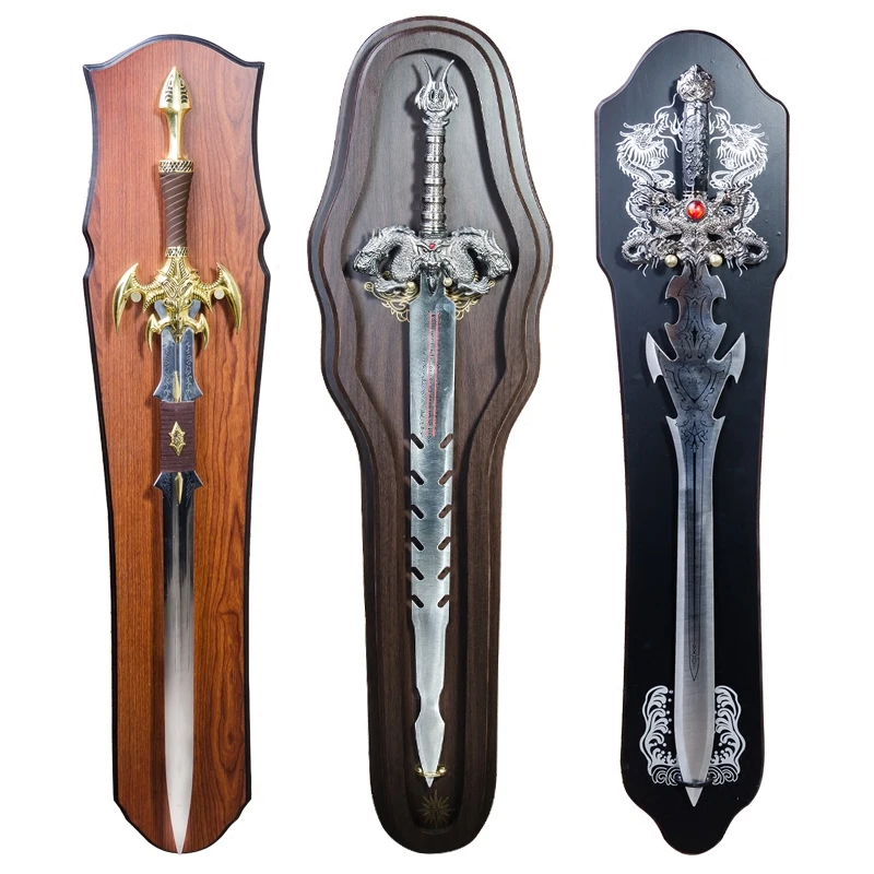 

European cold wrought iron decorative sword wall hanging wall decoration soft decoration living room study entrance