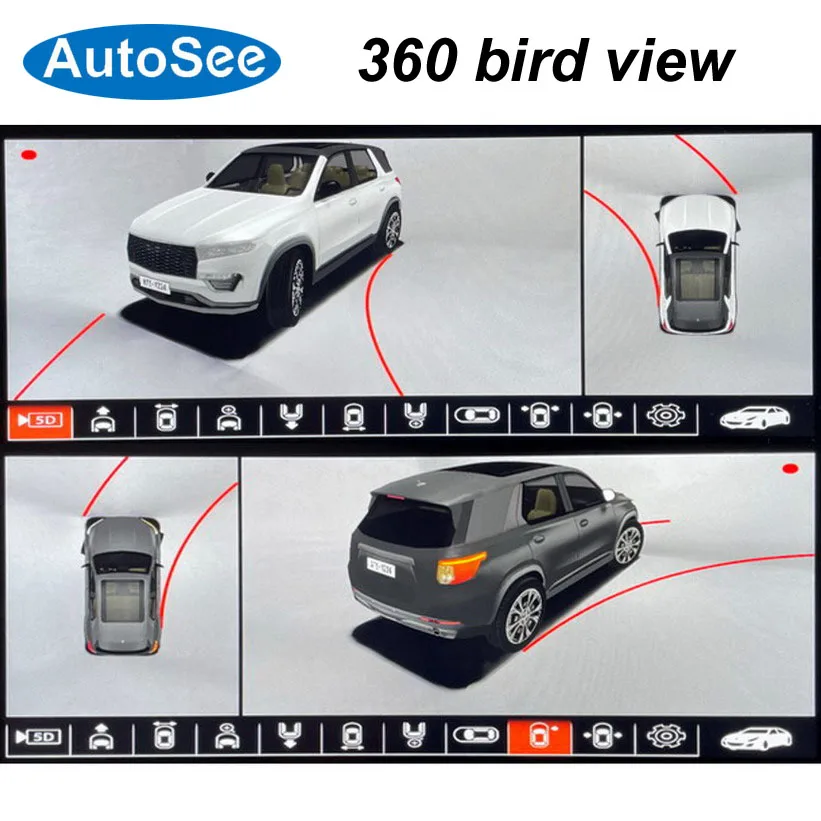 Monitor original OEM para Ford Explorer, câmera 360, vista panorâmica 3D olho de pássaro, espelho retrovisor frontal, surround reverso, 2013-2020