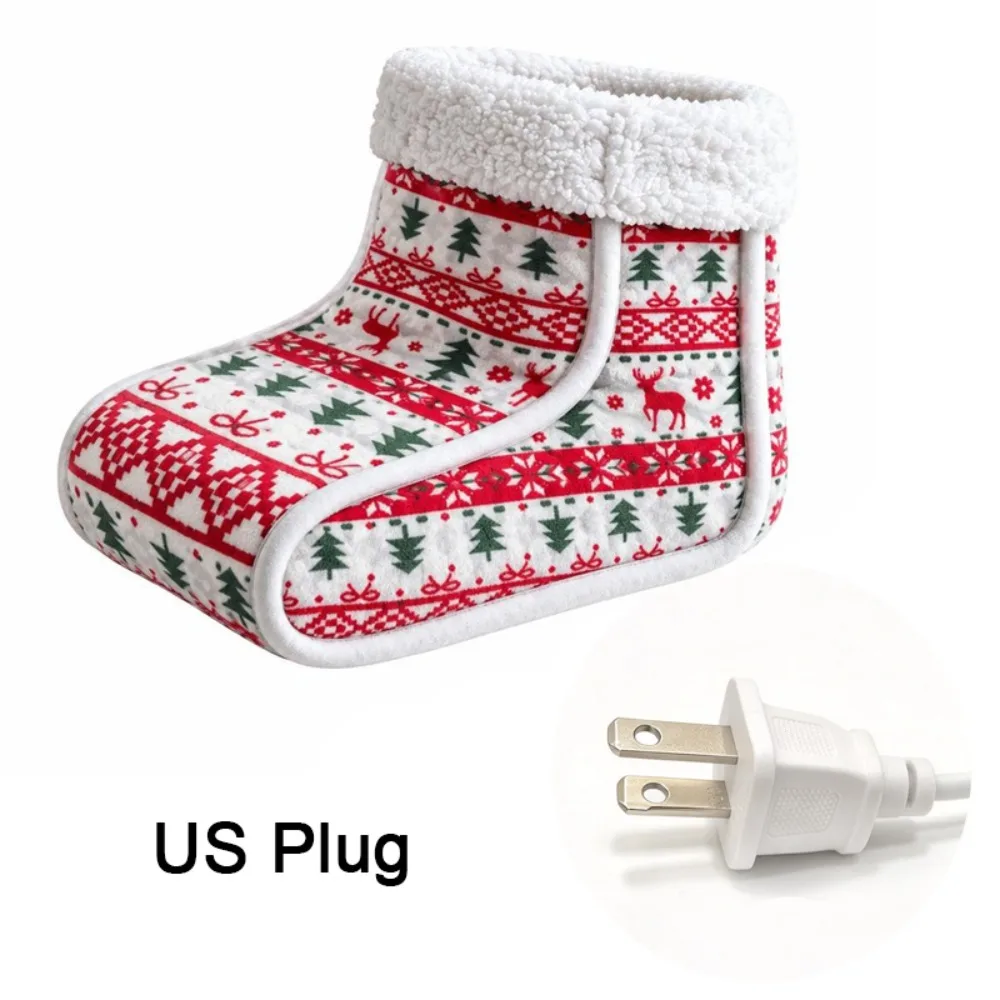 Plug-Type Heated Foot Warmer Adjustable Temperature Timing Control Thermal Massage Cushion US Plug Machine Washable