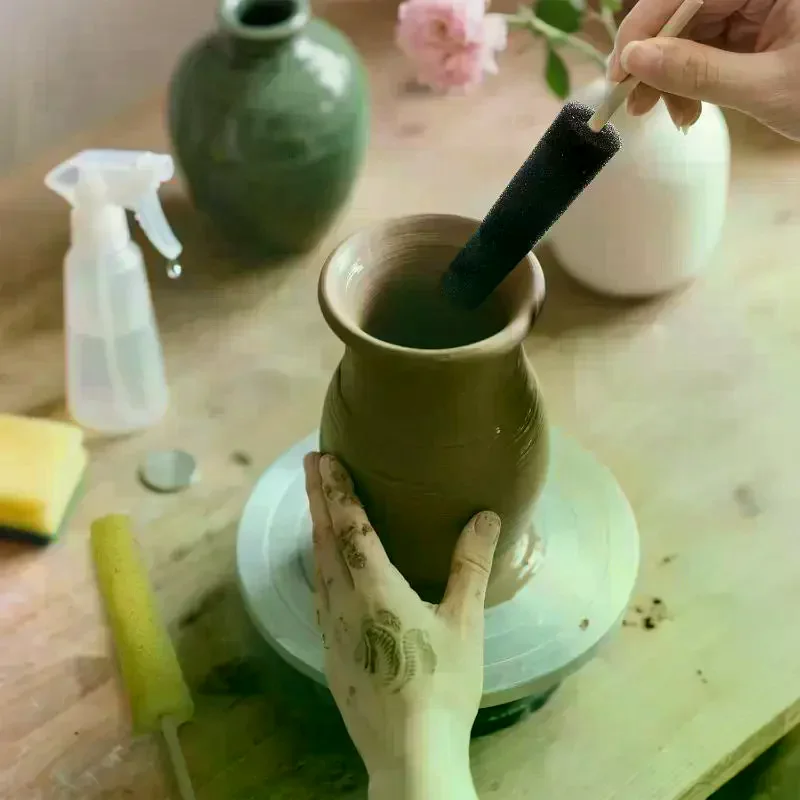 DIY Pottery Craft Sponge Stick Water Absorbing Tool For Ceramic Blank Finishing Water Supplement