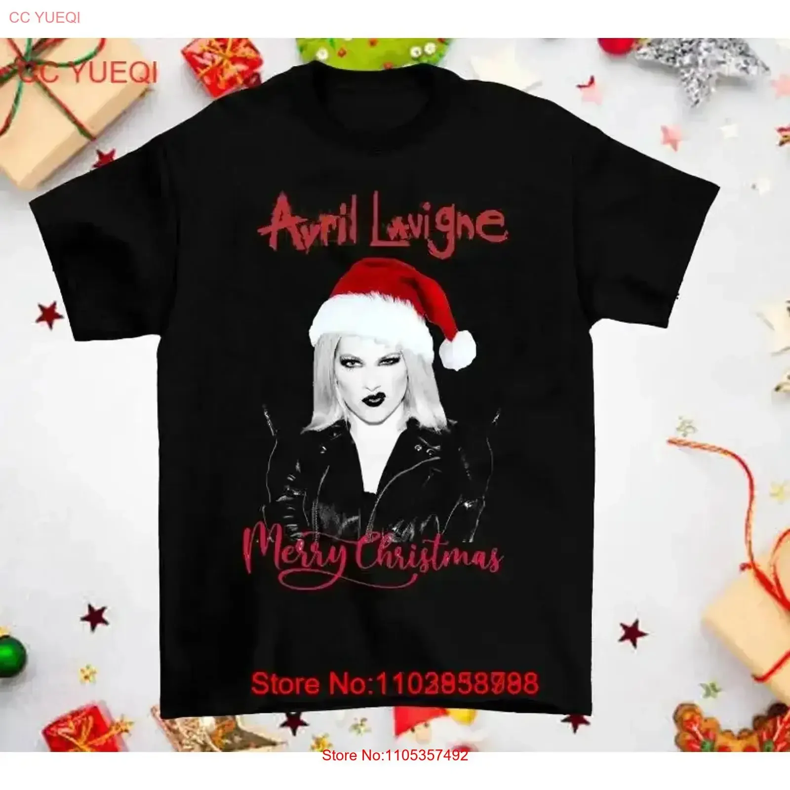 Avril Lavigne Merry Christmas shirt new hot gift vintage Washed Casual Breathable Versatile designer clothes Stylish graphic