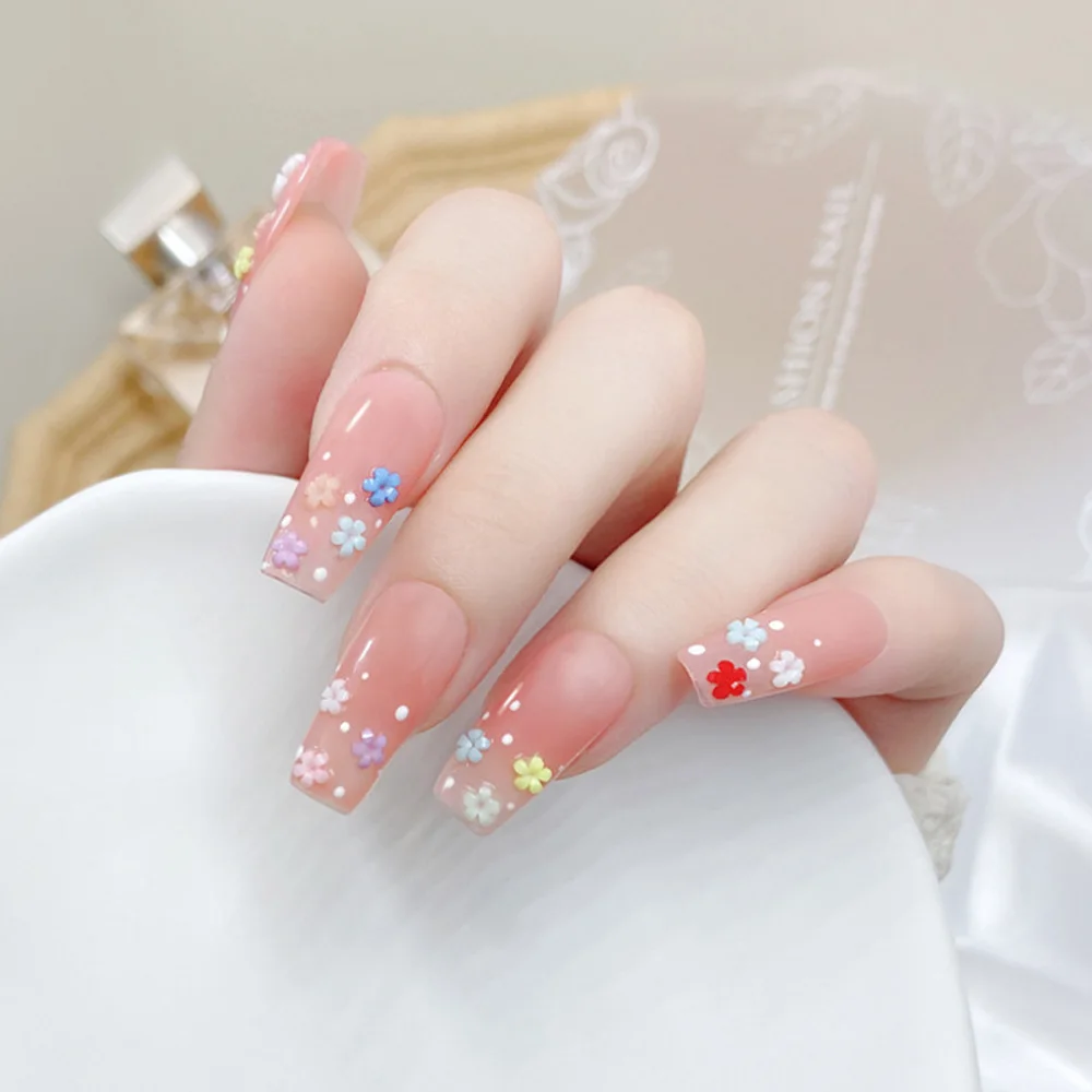 Hot Selling 6 Grids Macaron 3D Resin Five-petal Flowers Nail Art Deaoration Mixed Small Nail Ball/Crystal/Flamer Accessories