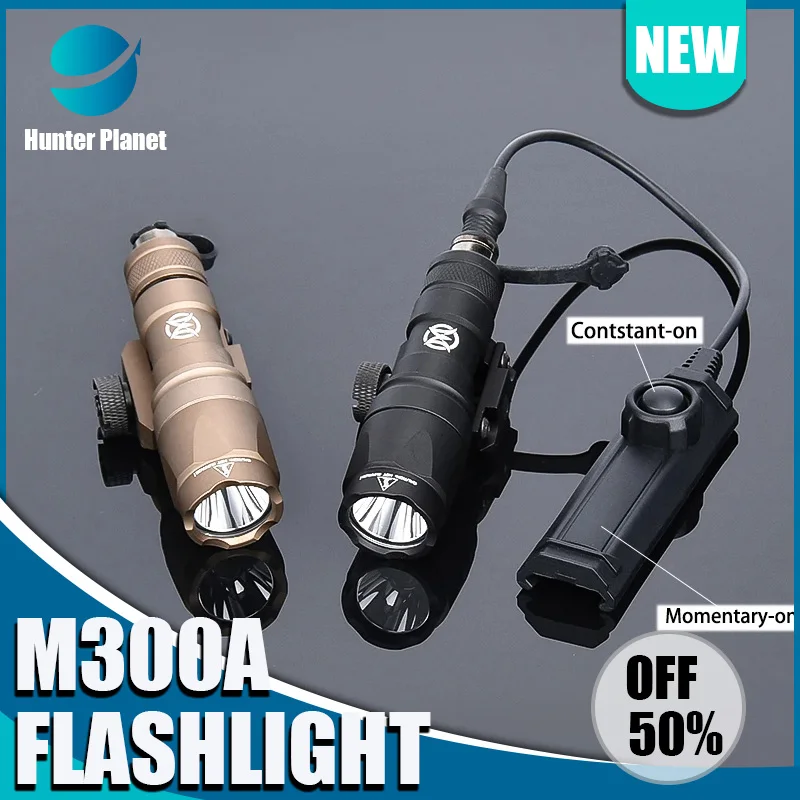 Tactical Flashlight M300 M600 M300A M600C Surefir White LED Light Fit 20mm Rail Hunting Weapon Airsoft Accessories 400lm/600lm