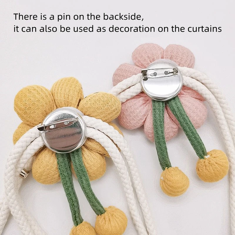 Modern Simple Flower Shaped Curtain Ties Cute Buckles And Binding Straps Decorative Accessories for Home Improvement