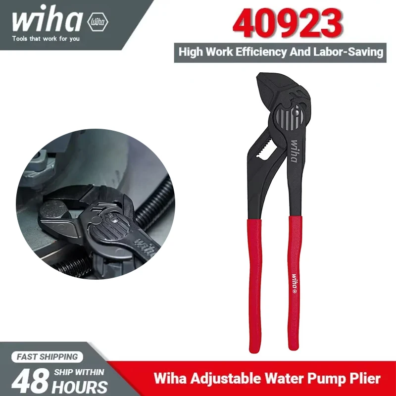 

Wiha 40923 10-inch Classic Adjustable Water Pump Pliers Self-locking Button-free Function Pliers Wrench for Gripping Plumbing