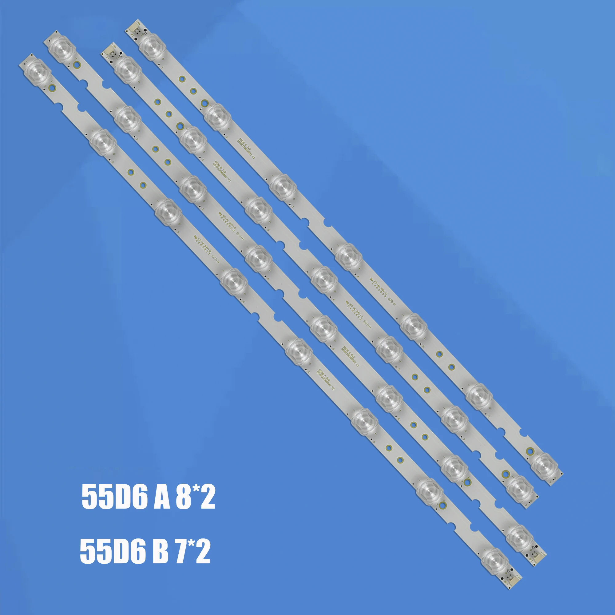 Светодиодная лента (4) Для 4C-LB5508-HR02J 4C-LB5507-PF02J 4C-LB5508-PF02J 55DP603 55DP600 55DB600 55DP602 55EP640 55EP660 55DP628 55A460