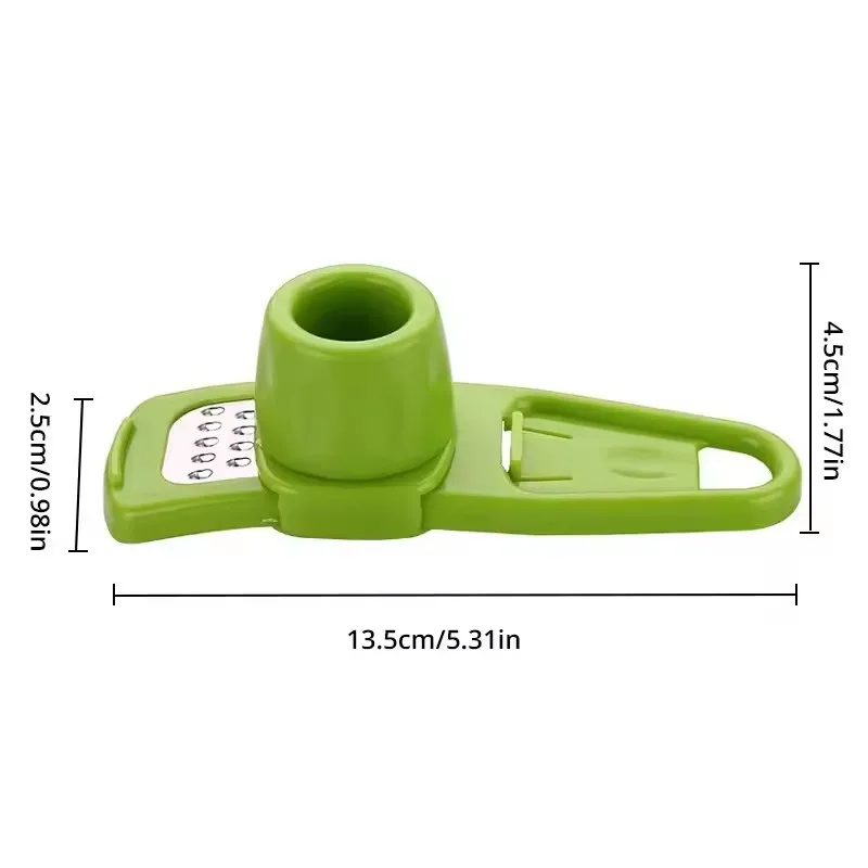 Useful portable 1 Pack Mini Garlic Grinder Creative Garlic Press Kitchen Garlic Mash Manual Mashing Green Kitchen Gadgets Tool