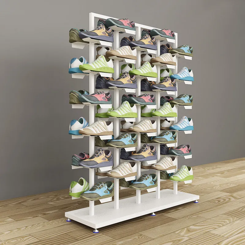 Shoe store multi-functional shoe rack removable display rack accessories white single-sided double-sided metal display rack