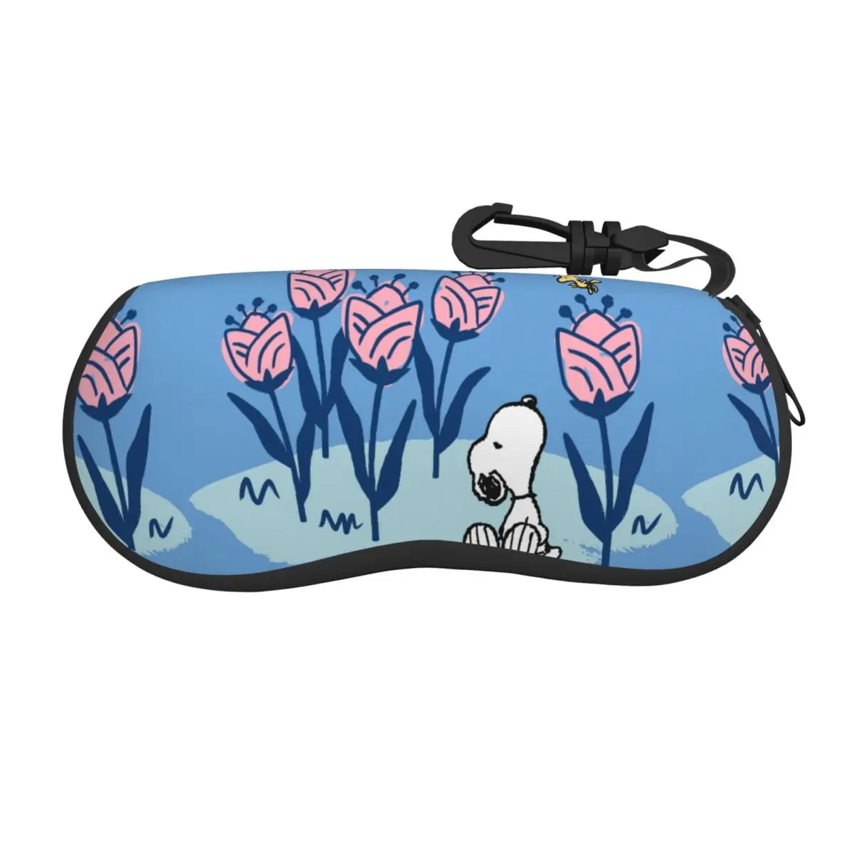 Snoopy Woodstock Flower Garden Glasses Case Travel Accessories Eyewear Storage Box Anti-Pressure Eyewear Container