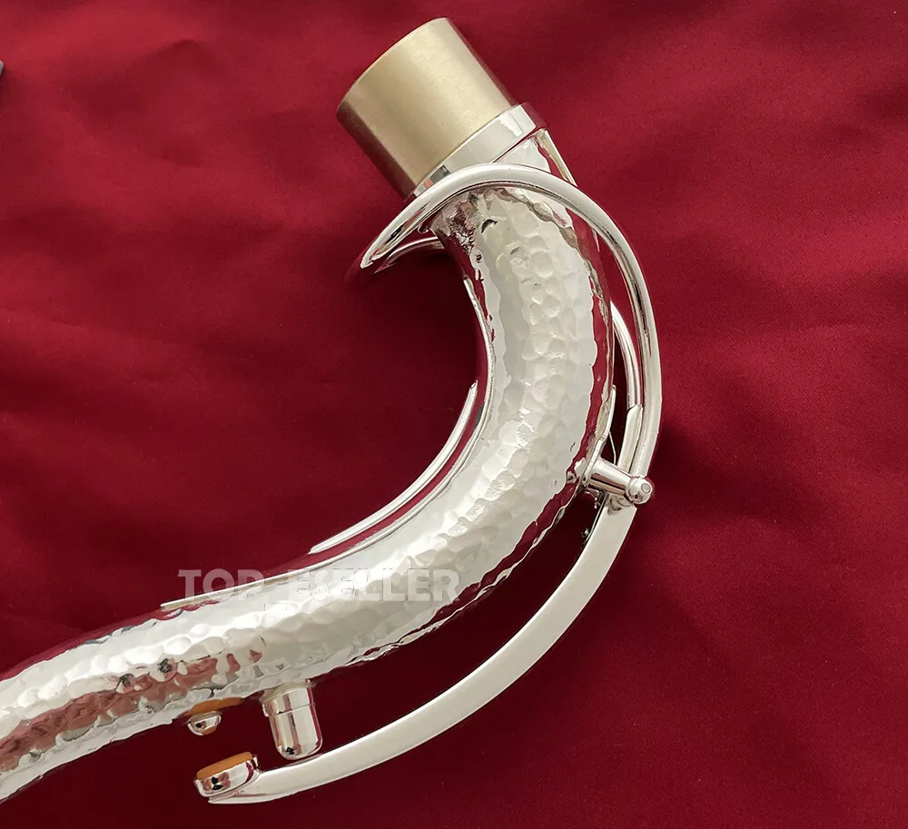 رقبة ساكسفون تينور مطروقة يدويًا MK VI SBA نمط SAX رقاب فضية 27.50 ملم