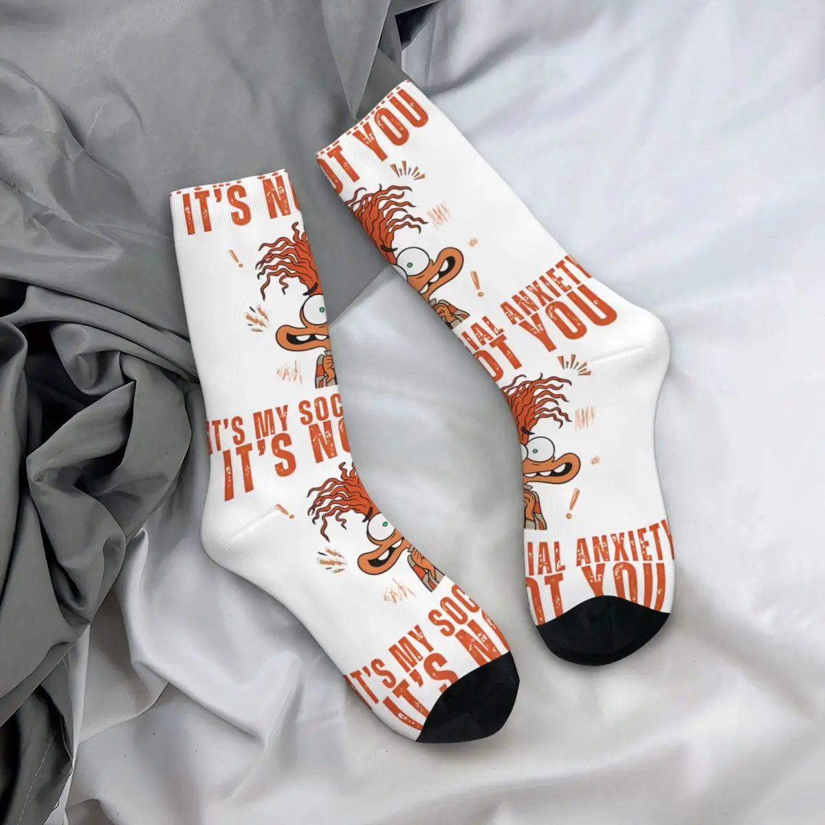 Anxiety Emotion Inside Out Socks Men's Women's Casual Socks Harajuku Spring Summer Autumn Winter Middle Tube Stockings Gift