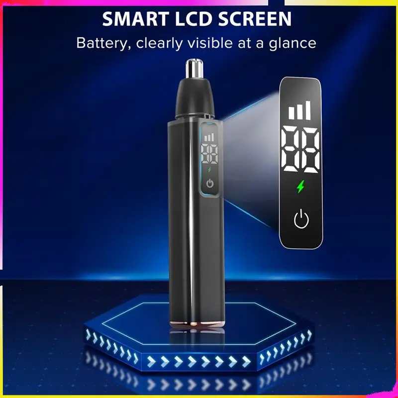 M04KจมูกผมTrimmerสําหรับชายUSBชาร์จหูจมูกผมTrimmerพร้อมจอแสดงผลLCD Professionalตัดเครื่องมือใช้งานง่าย-A