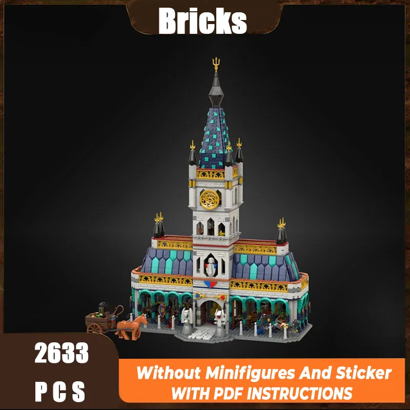 

2025 New Moc Building Block Model Architecture Market Trading Hall Modular Building Block Gift Children's Toy DIY Assembly Set