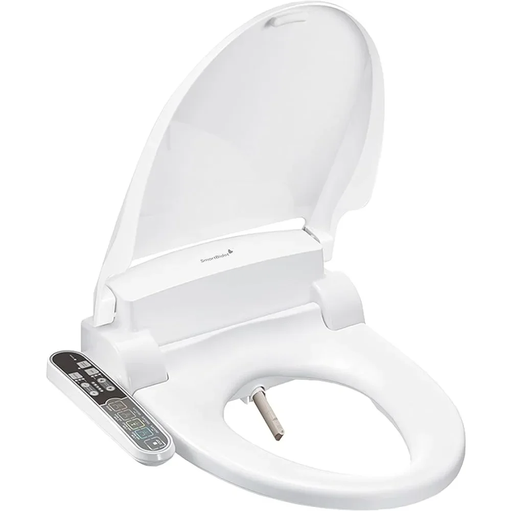 SmartBidet SB-2000 Bidet Seat for Elongated Toilets - Electronic Heated Toilet Seat with Warm Air Dryer and Temperature White