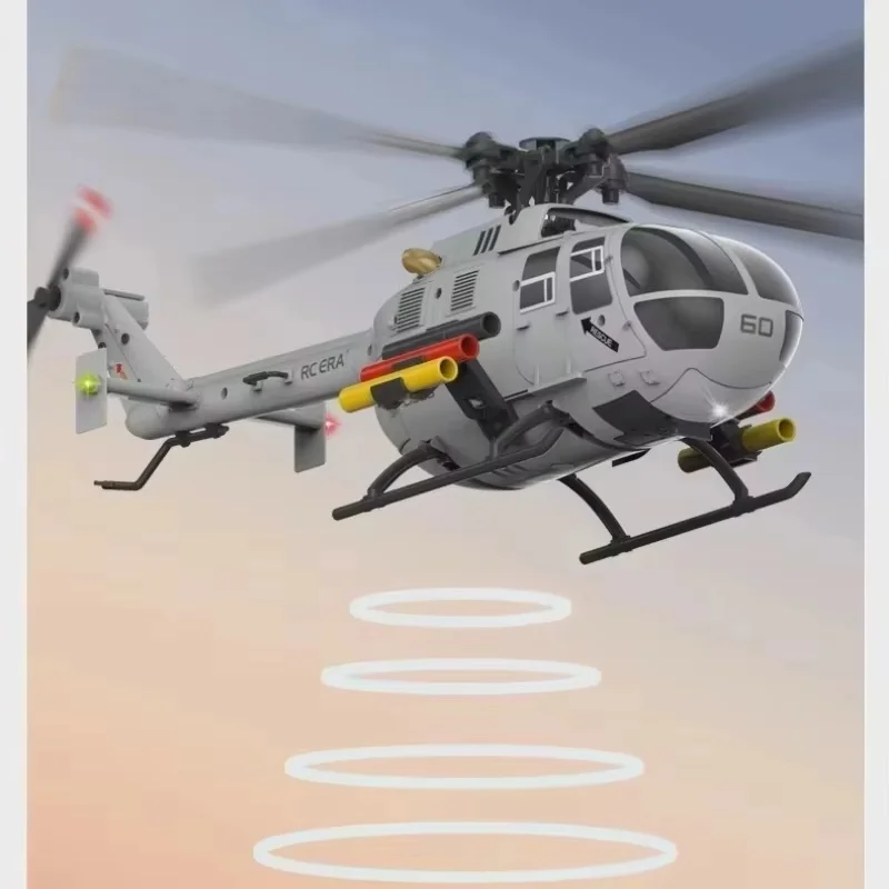 RC ERA C186S Helicopter Remote Controlled Simulation Brushless Six-Channel Model BO-105 Optical Flow Positioning Toy