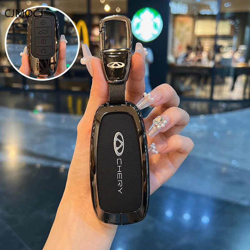 حافظة مفاتيح ممتازة لهاتف Chery Tiggo 8 Plus/Tiggo 9/Explore 06/Fengyun A8/T6/Omoda/Arrizo 5/8 - غطاء حماية لسلسلة المفاتيح