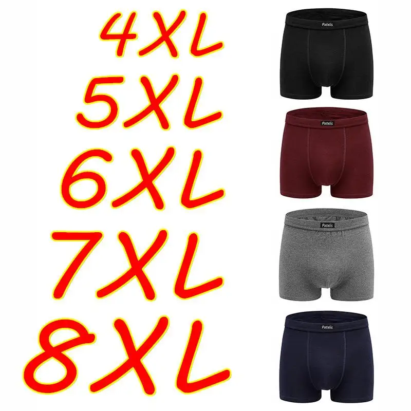 Men's Underwears Plus Size 7XL Boxers for Men Cotton Boxer 0XL-8XL 95-220kg Boxer Hombre Men