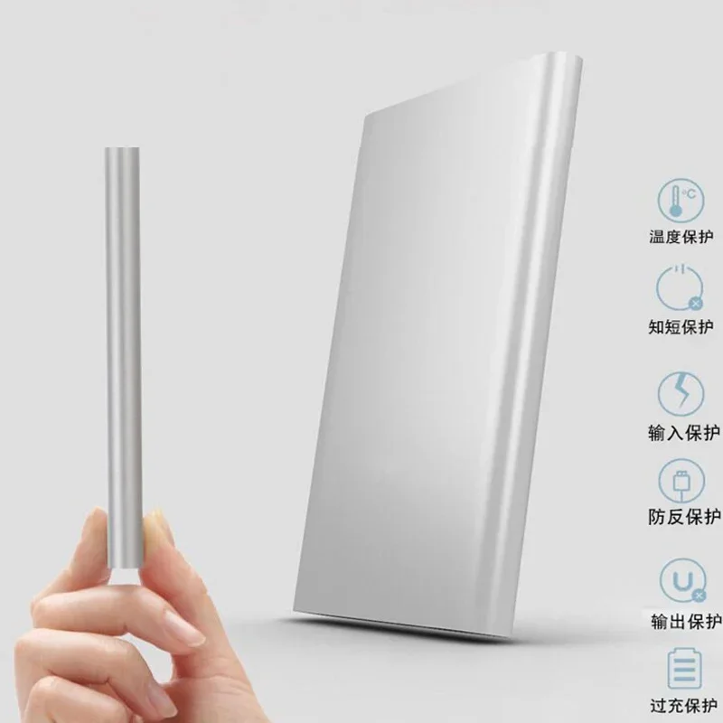 10000mAh Portable Power Bank Ultra-thin Fast Charger External Backup Battery for IPhone Xiaomi Mobile Phone Samsung Powerbank