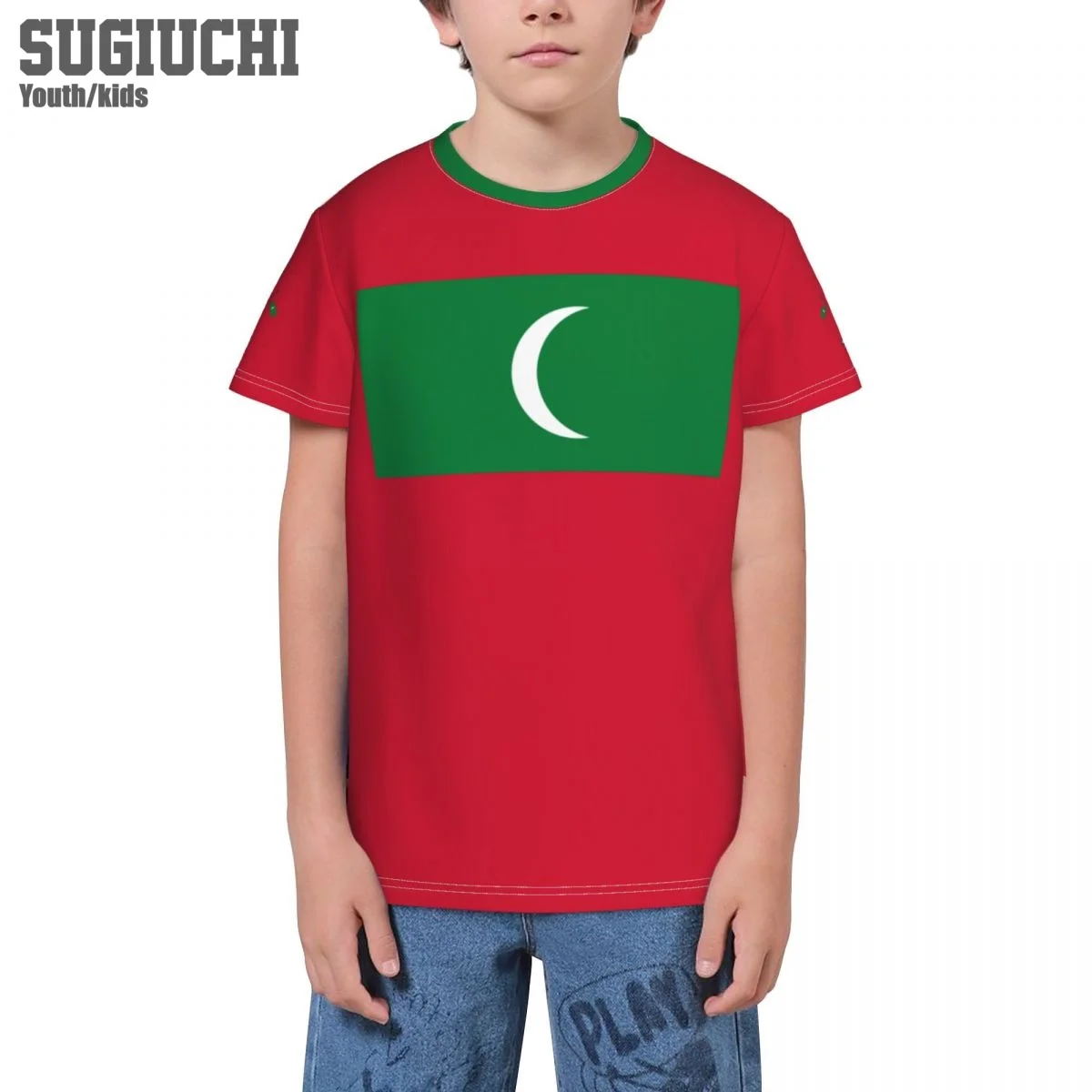 Custom Name Number Maldives Flag Emblem 3D T-shirts For Kids Youth Boy/Girl Tees jersey Soccer Football Fans Gift T shirt