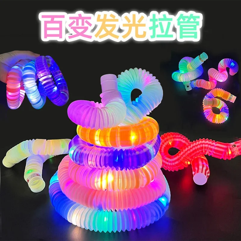 Party Fluorescence Pop Tubes Flash LED Light Glow Stick Bracelet Necklaces Neon Glow Supplies For Wedding Colorful Luminou Tubes