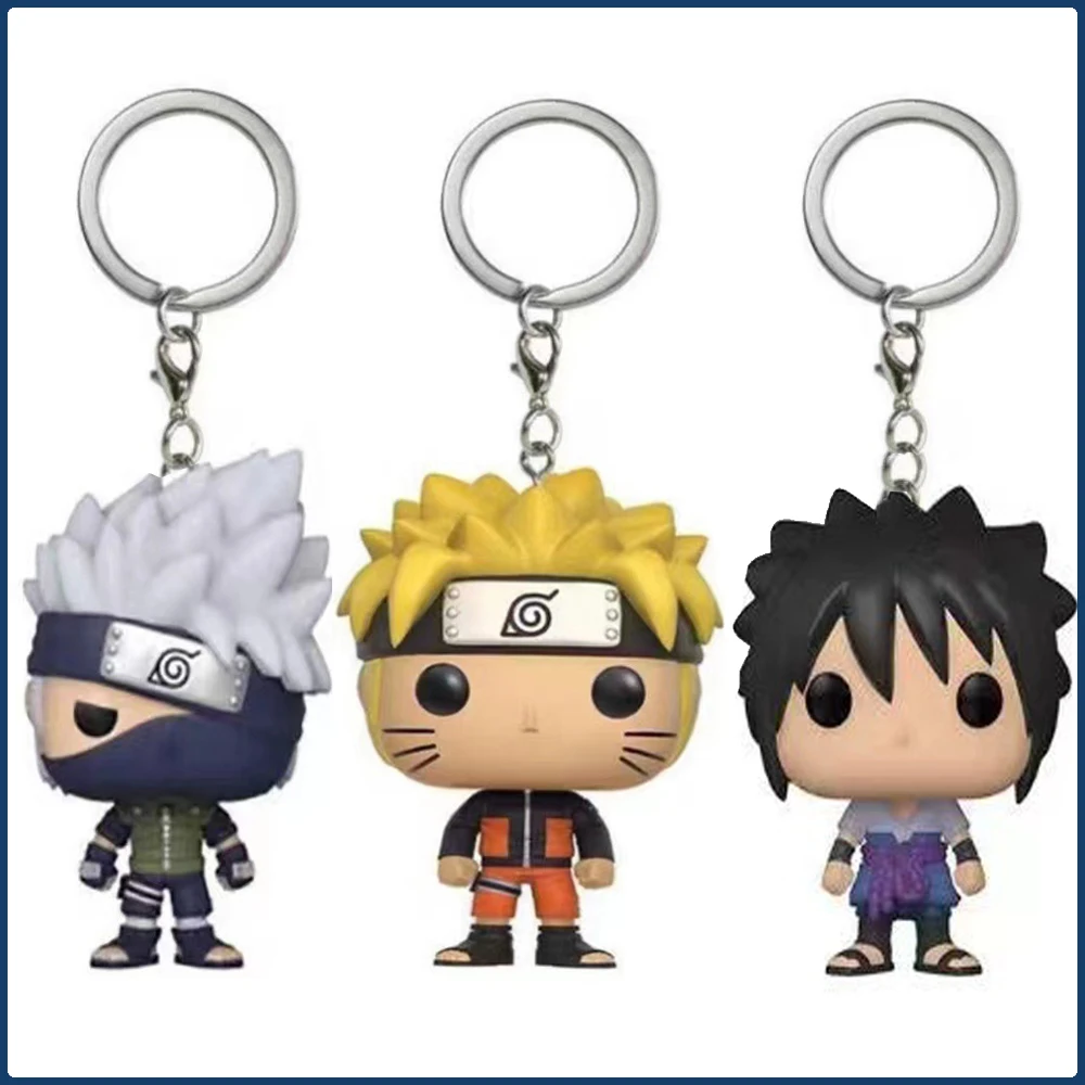 

Funko Keychains NARUTO Hatake Kakashi Uchiha Sasuke Anime Highly Popular Character Mini Action Toy Figures Pendant Keychain Gift